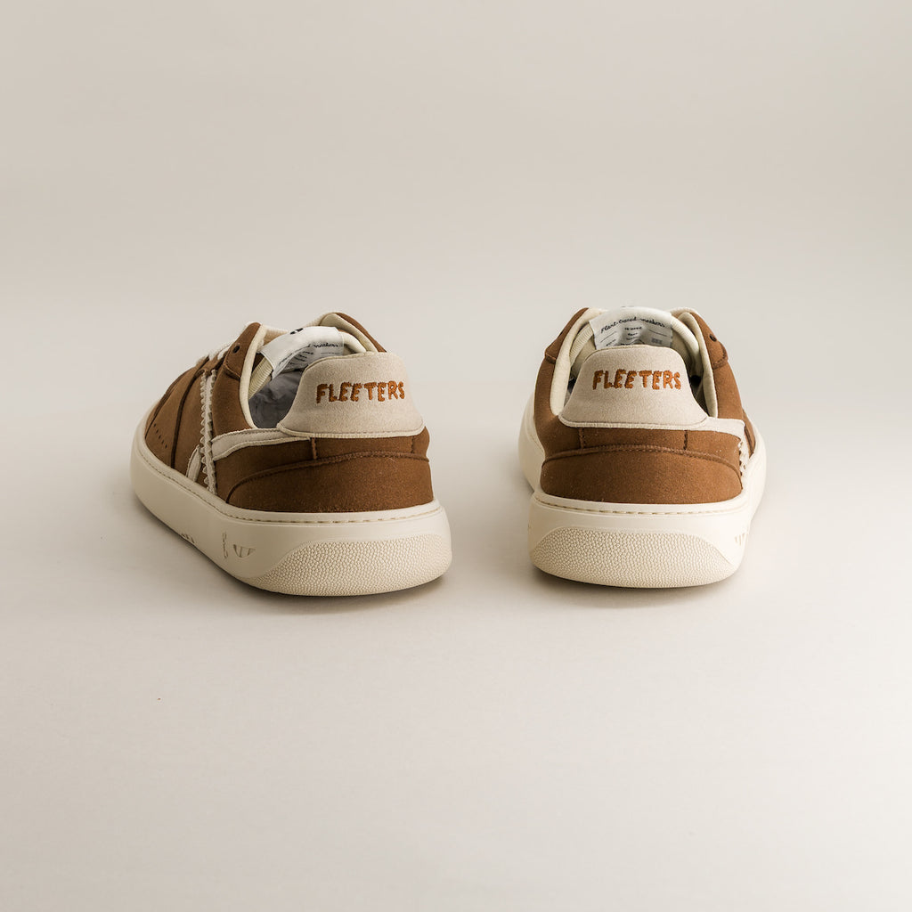 Brown barefoot sneakers - rear view