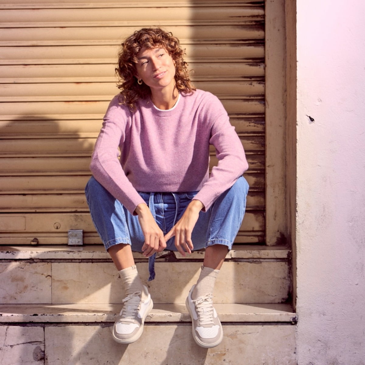 White & pink barefoot sneakers - worn