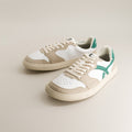 White/Green barefoot sneakers - front view