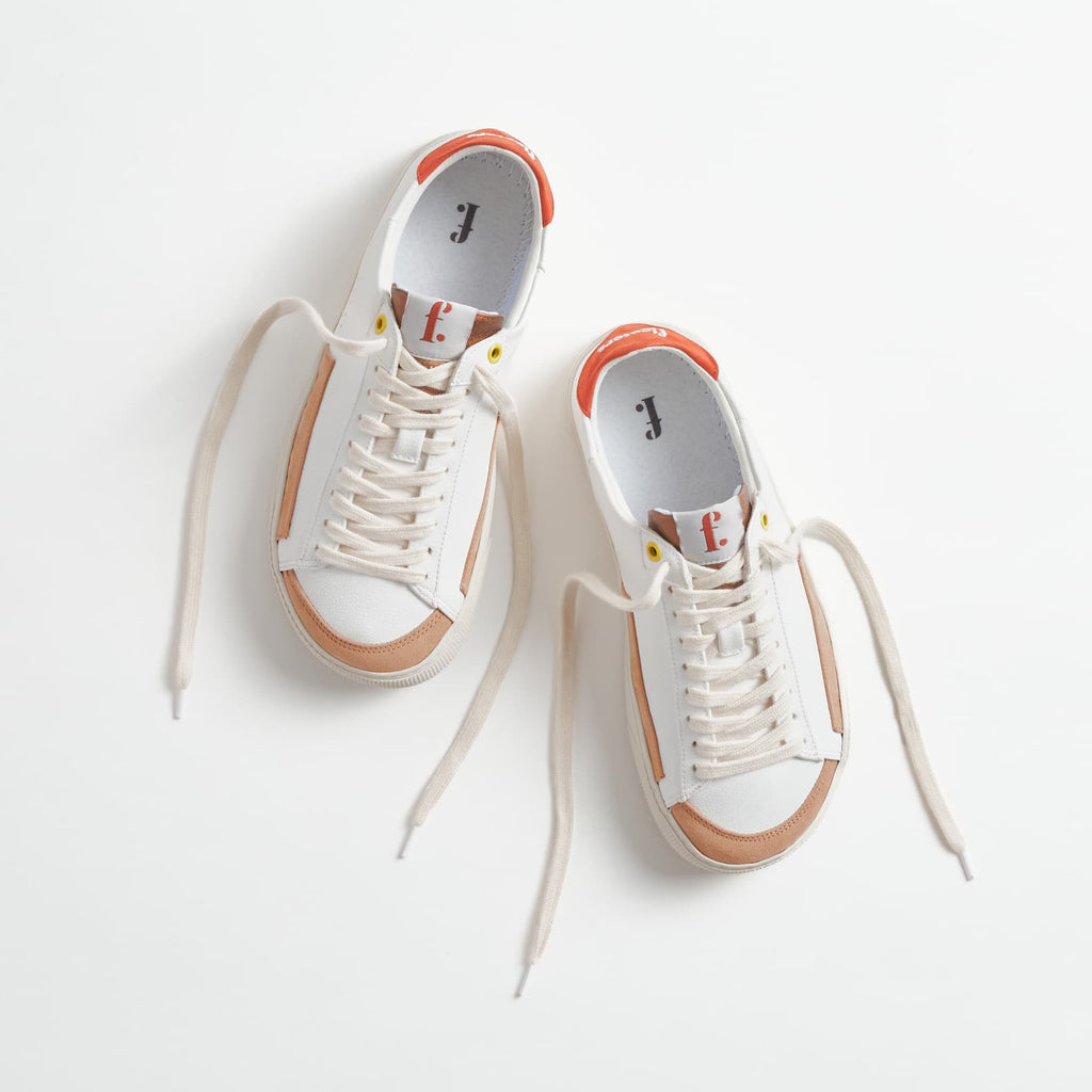 Minimalist sneakers Peach Carmine - top view