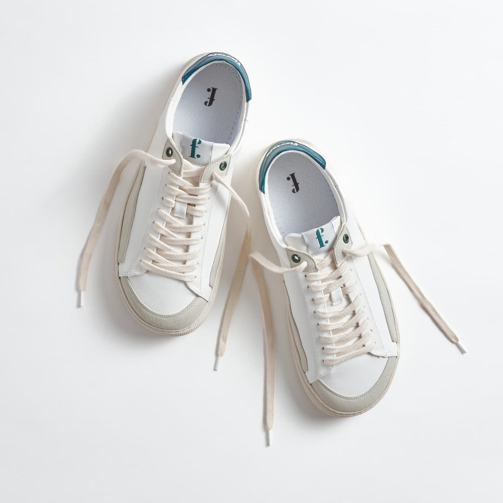 Barefoot sneakers Peach Deep Teal top view