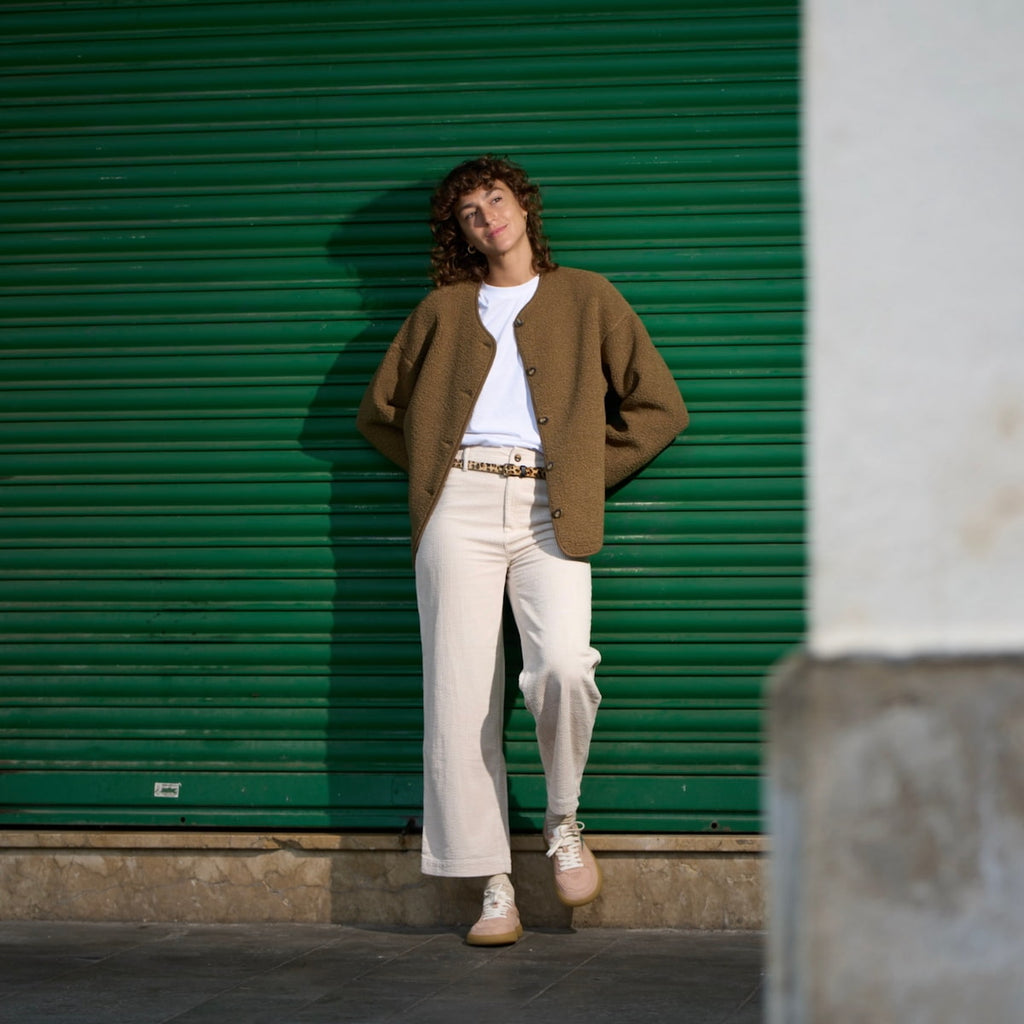 Girl wearing pink barefoot sneakers 