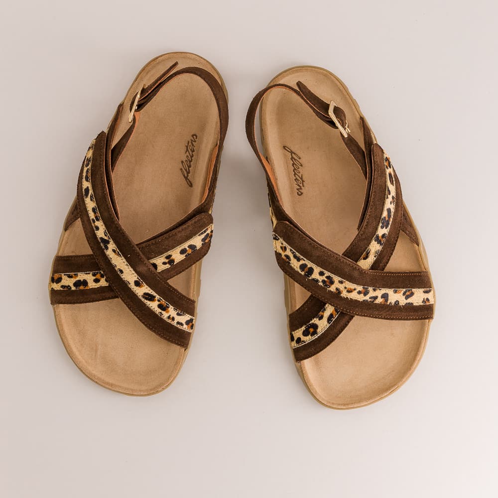 barefoot sandals with leopard print