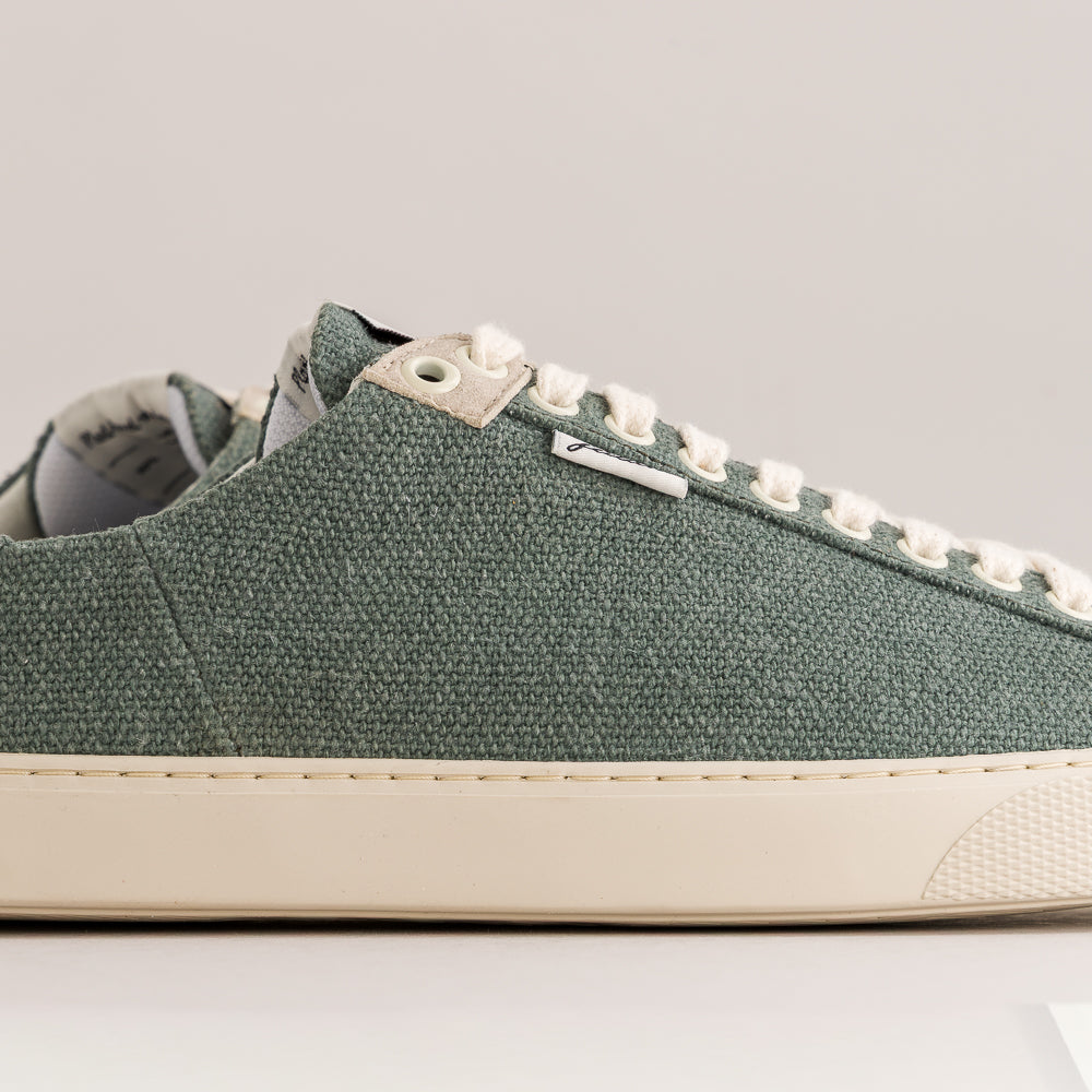 Green wool barefoot sneakers - side