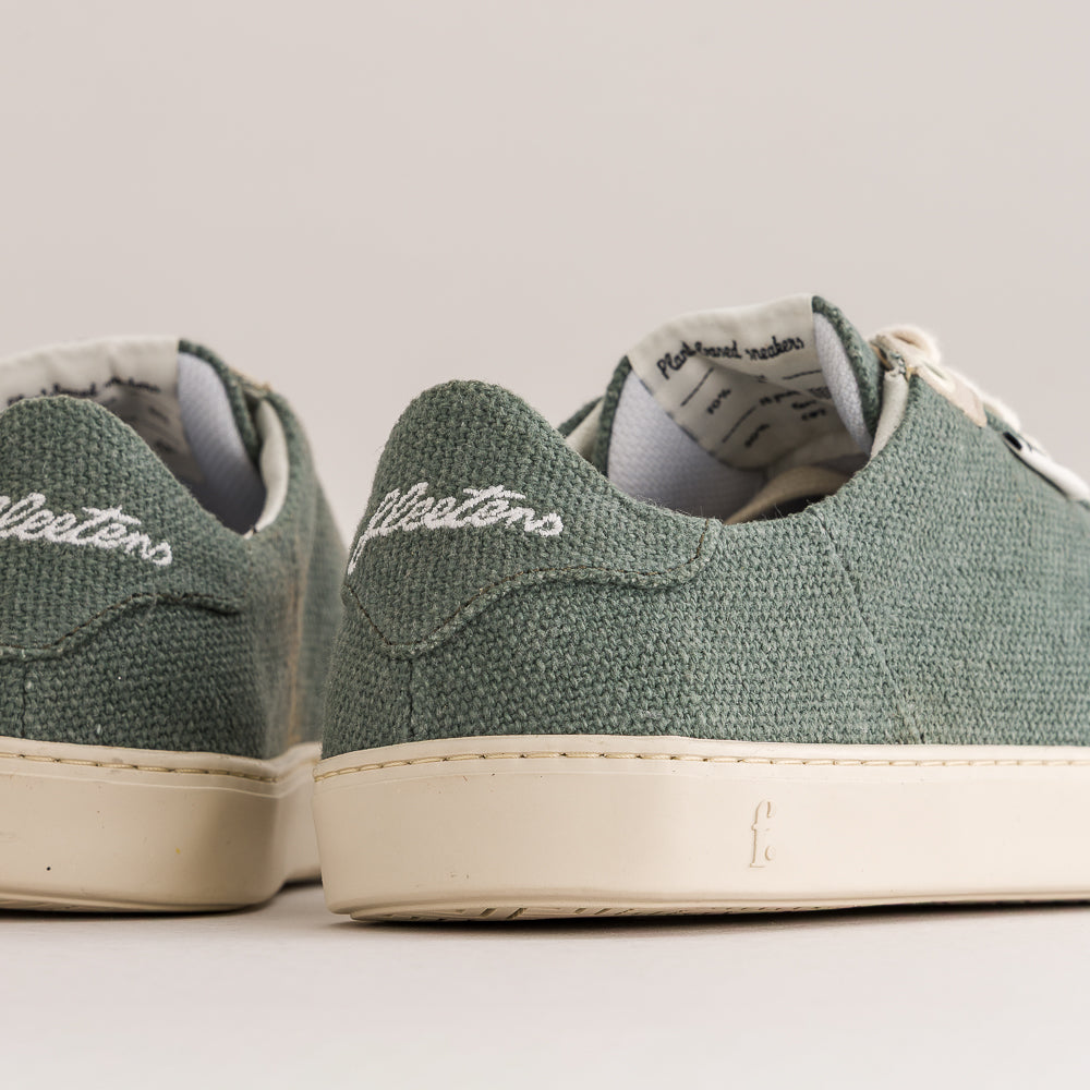 Green wool barefoot sneakers - back
