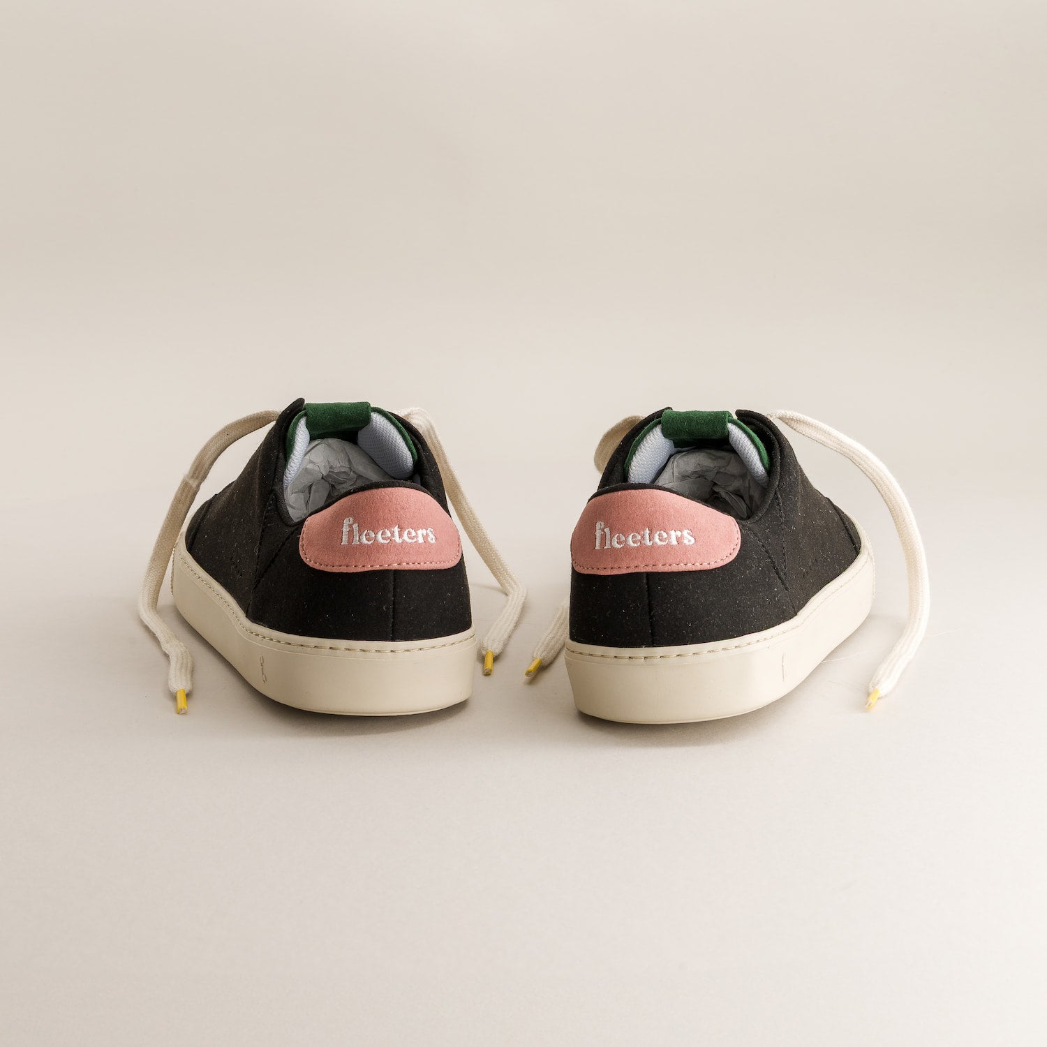 Barefoot sneakers Black & Pink - Back view