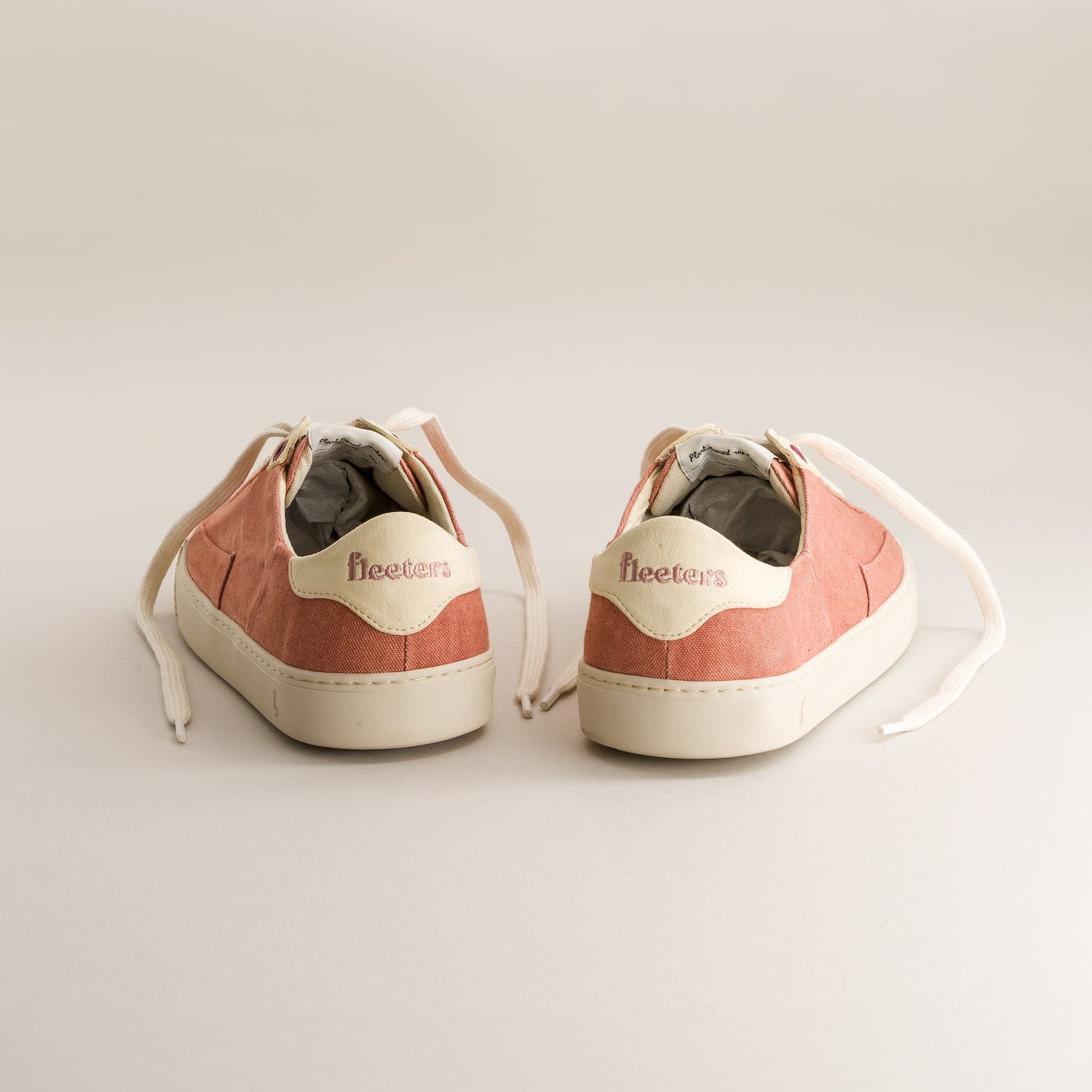 Barefoot sneakers - Peach Arcilla Canvas - back view